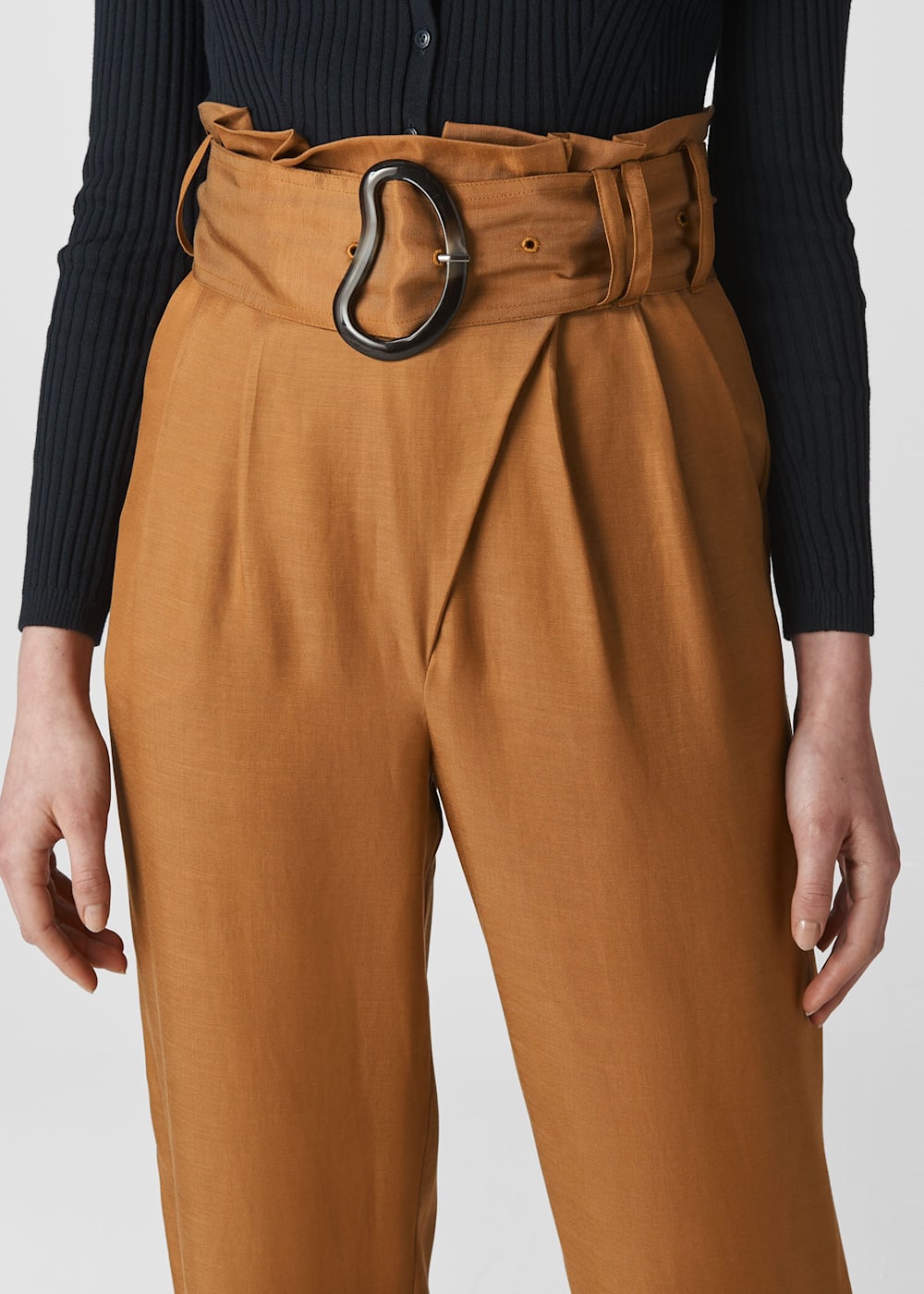 Pantaloni paper bag bershka clearance