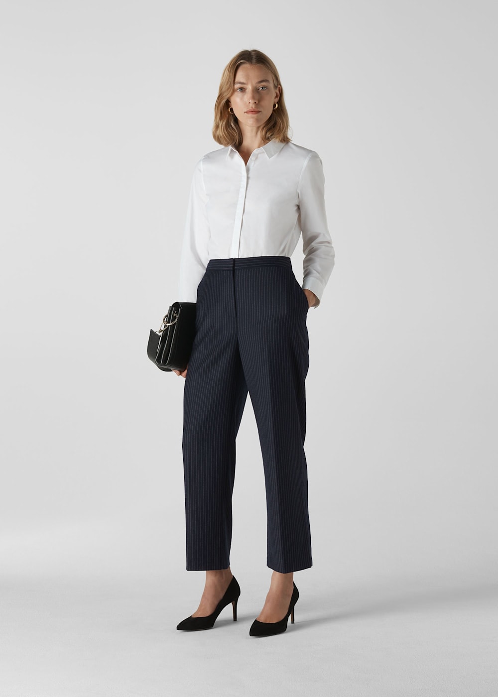 Pinstripe trousers womens shop