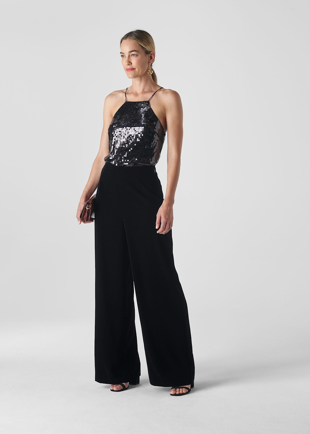 Black Velvet Wide Leg Trouser | WHISTLES | Whistles US | Black Velvet Wide Leg Trouser | WHISTLES | Whistles US |
