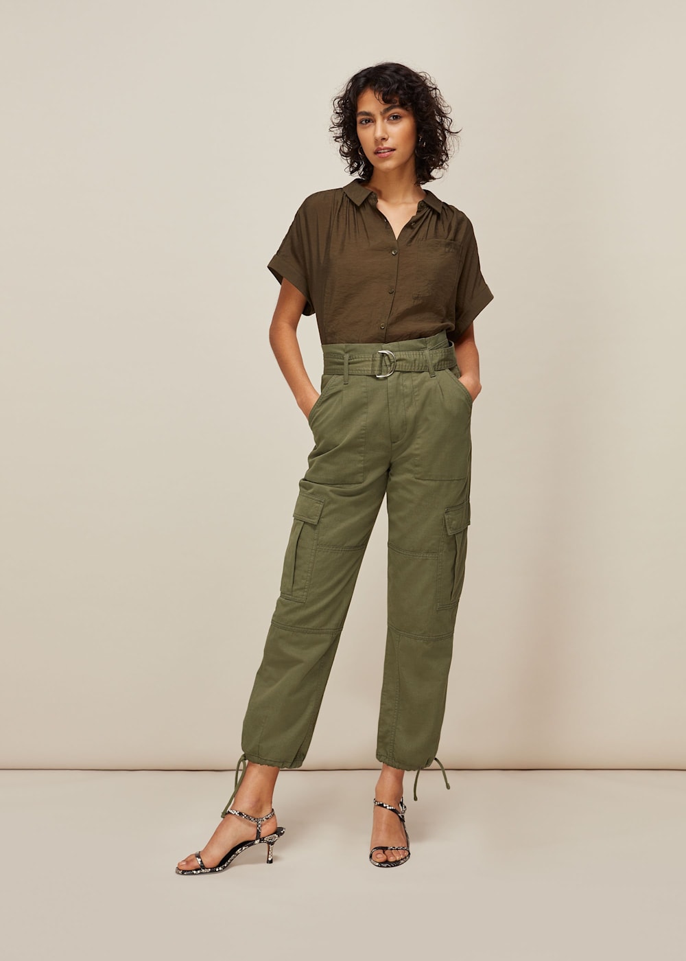 Khaki army trousers best sale