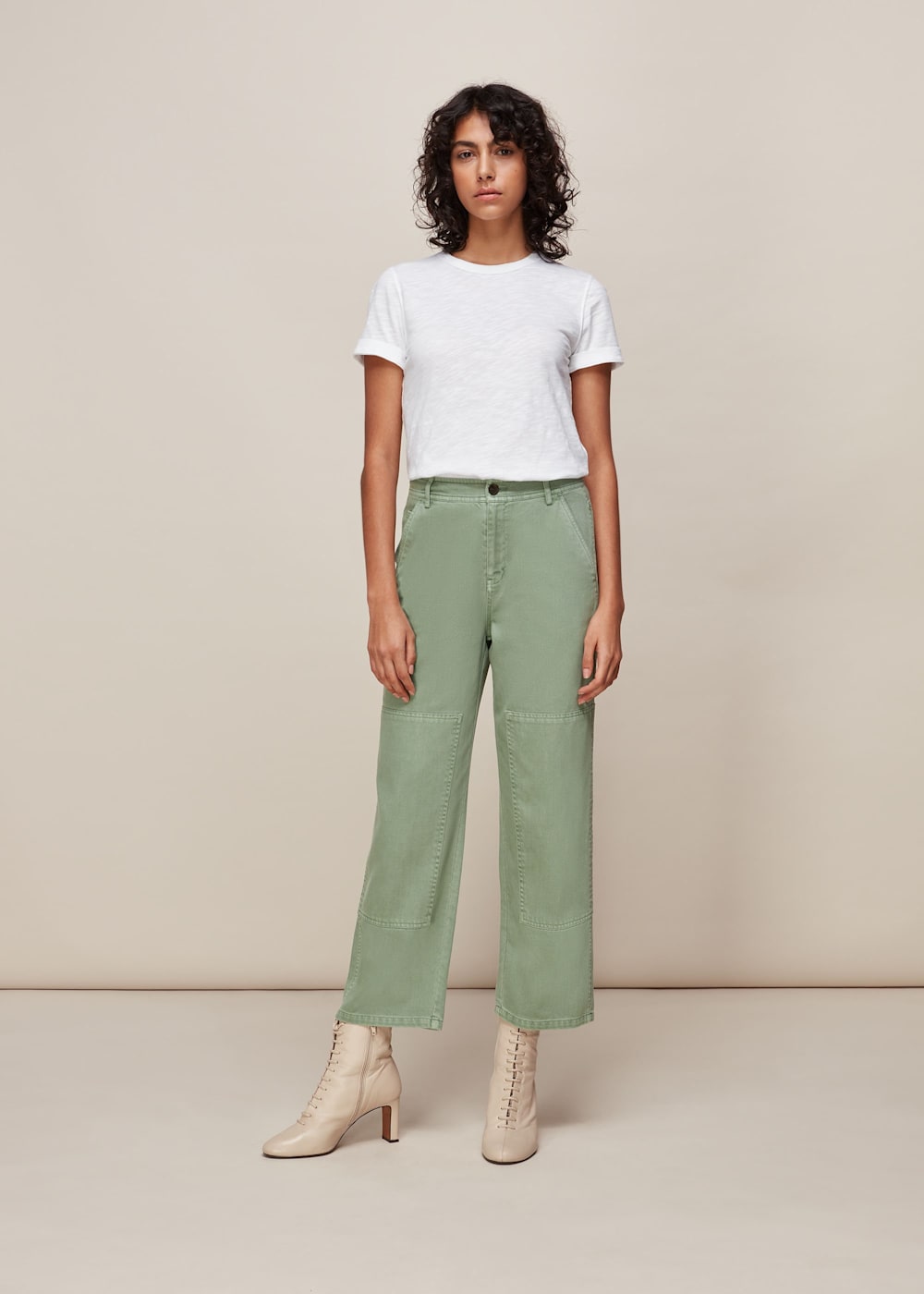 Pale Green Ultimate Cargo Trouser WHISTLES Whistles ROW