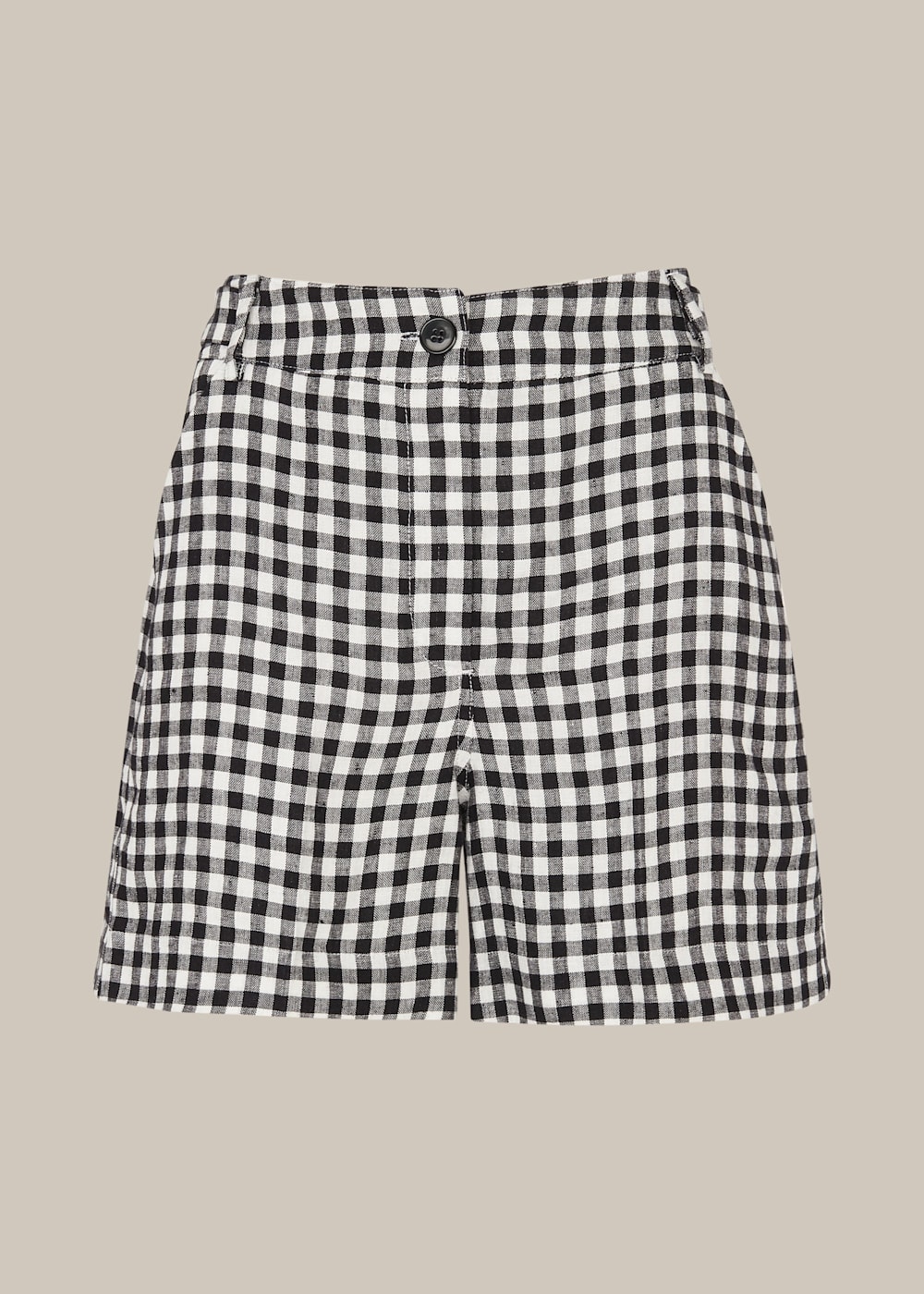Womens black and white checkered shorts hot sale