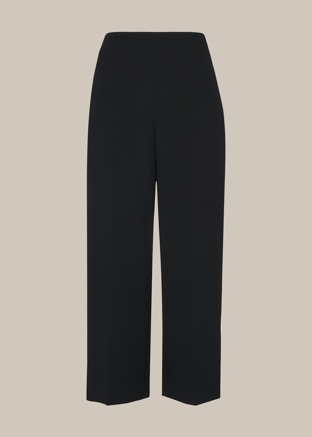 Black Wide Leg Crop Trouser