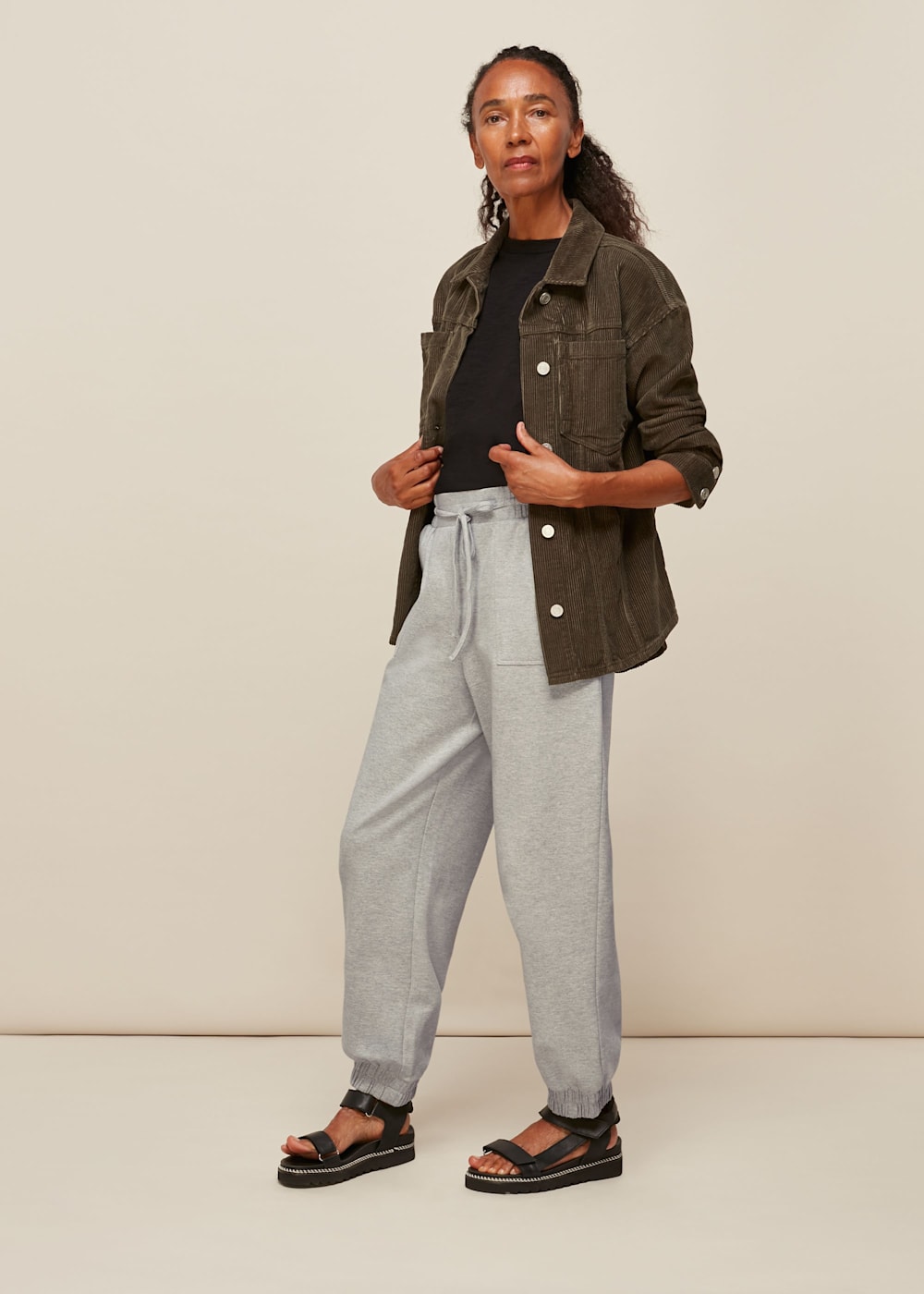 Grey Marl Premium Lounge Jogger WHISTLES Whistles ROW