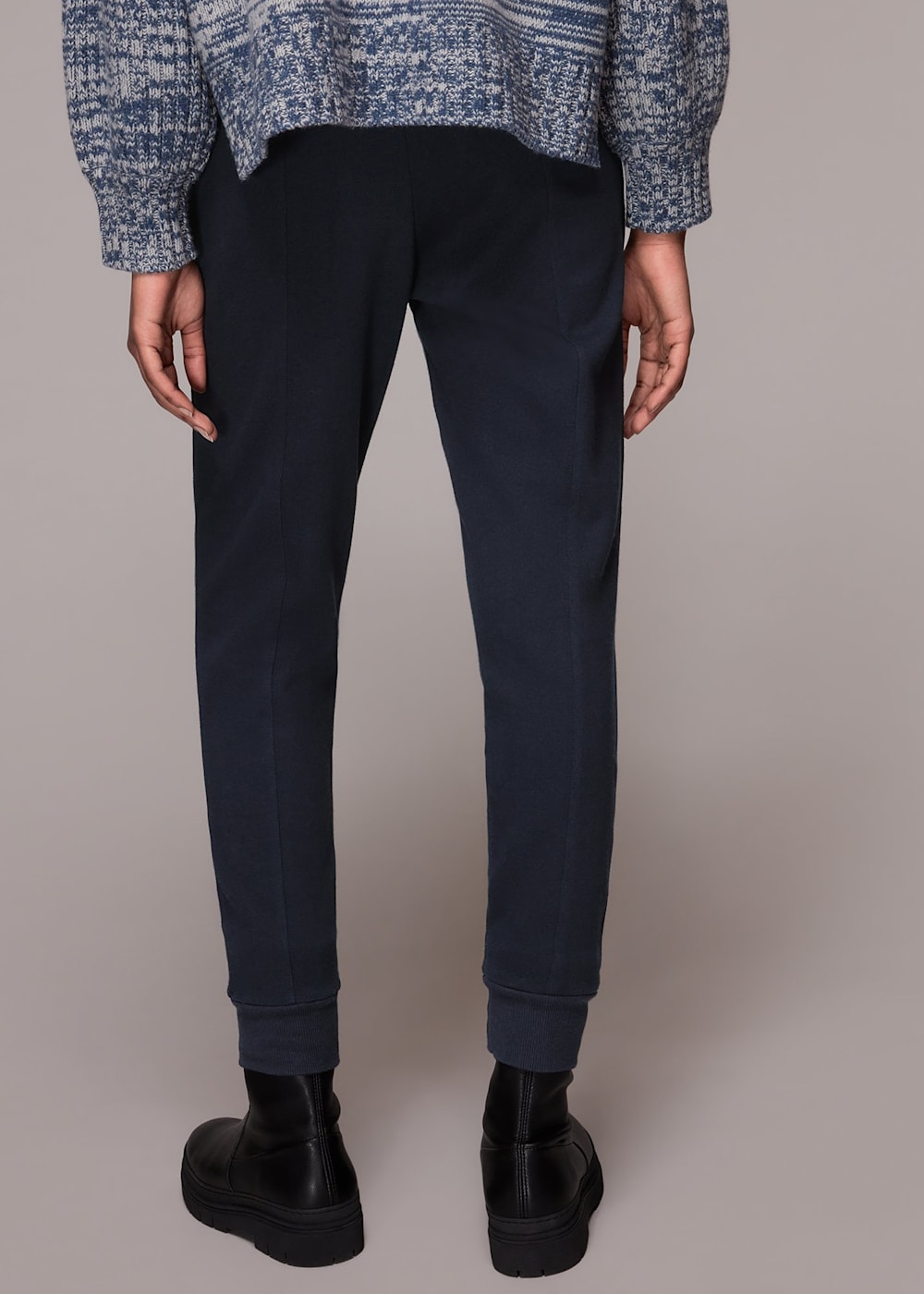 Navy jersey joggers 2025