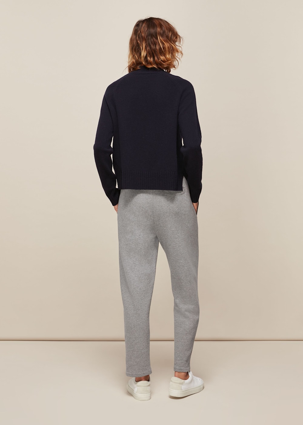 Grey Marl Barrel Leg Jogger WHISTLES Whistles UK