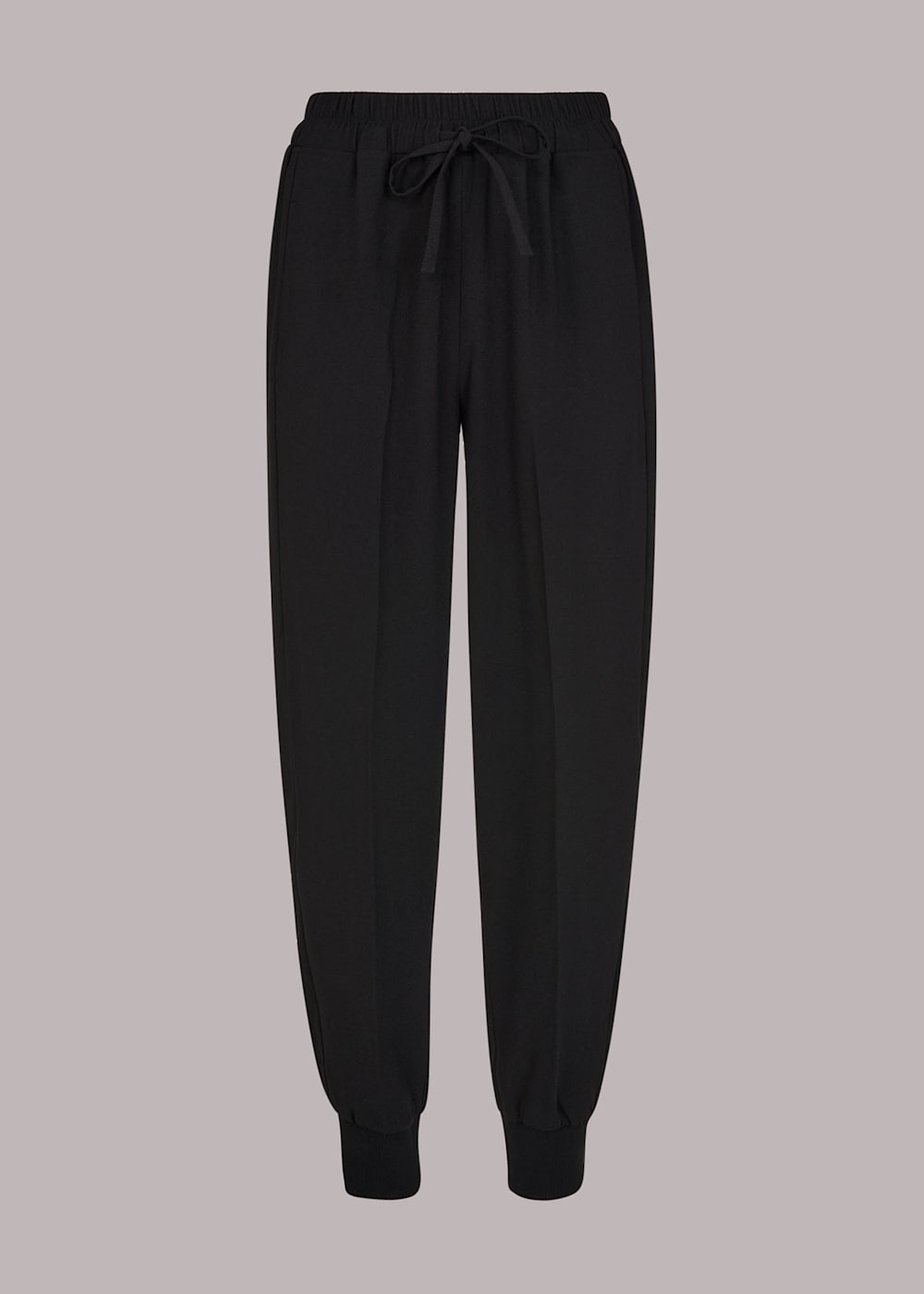 Black crepe joggers best sale