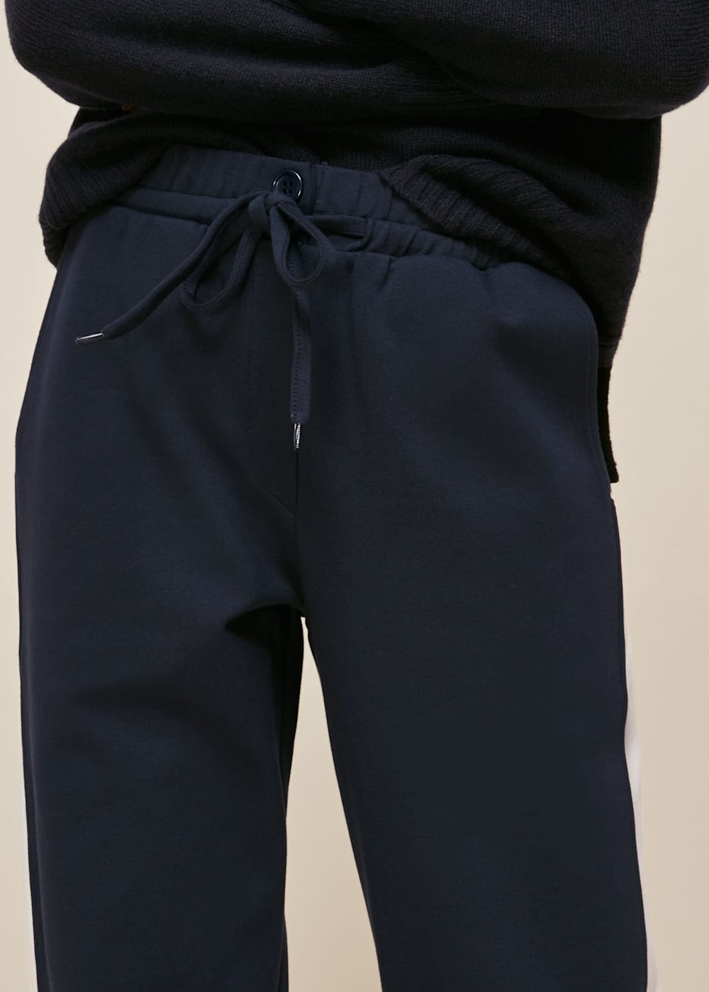 Navy Side Stripe Jogger WHISTLES Whistles UK
