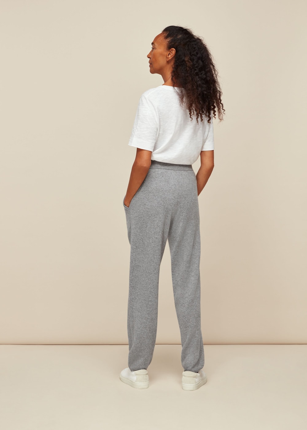 Grey Cashmere Jogger WHISTLES Whistles ROW