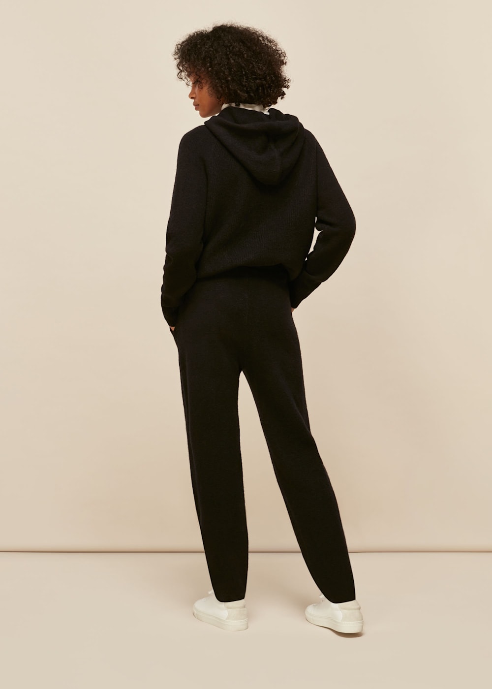 Ribbed black joggers deals