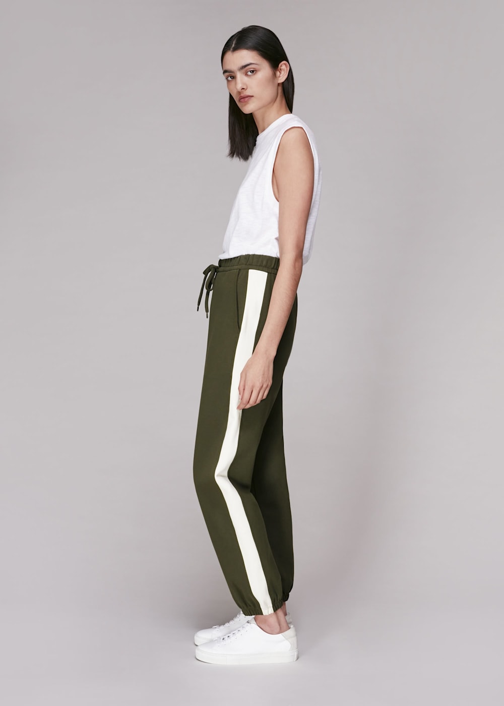 Joggers with stripes on the side hotsell