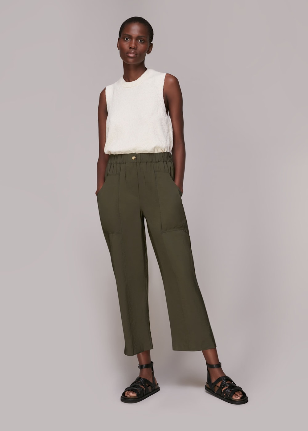 Khaki Easy Casual Trouser