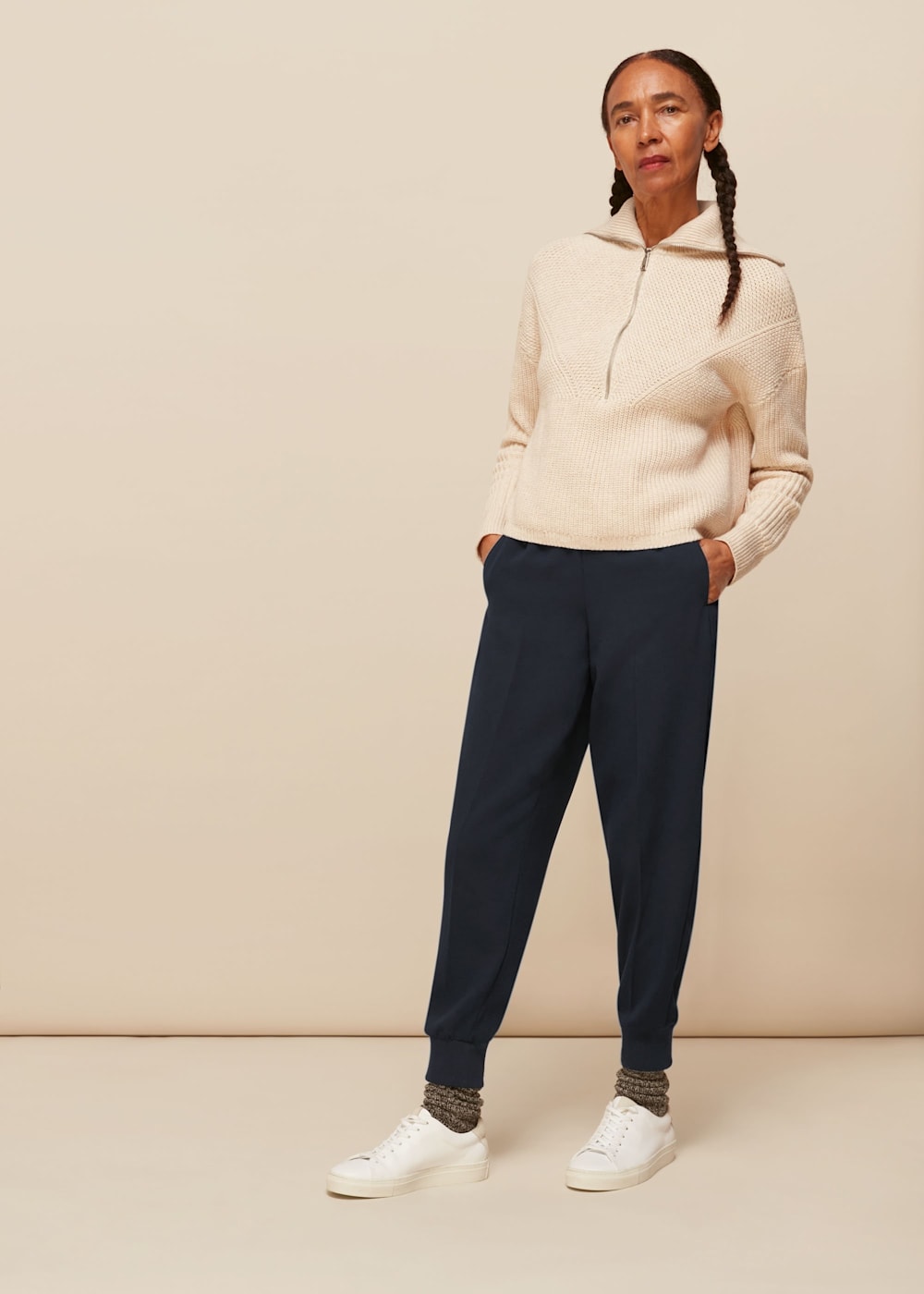 Ribbed cuff joggers outlet
