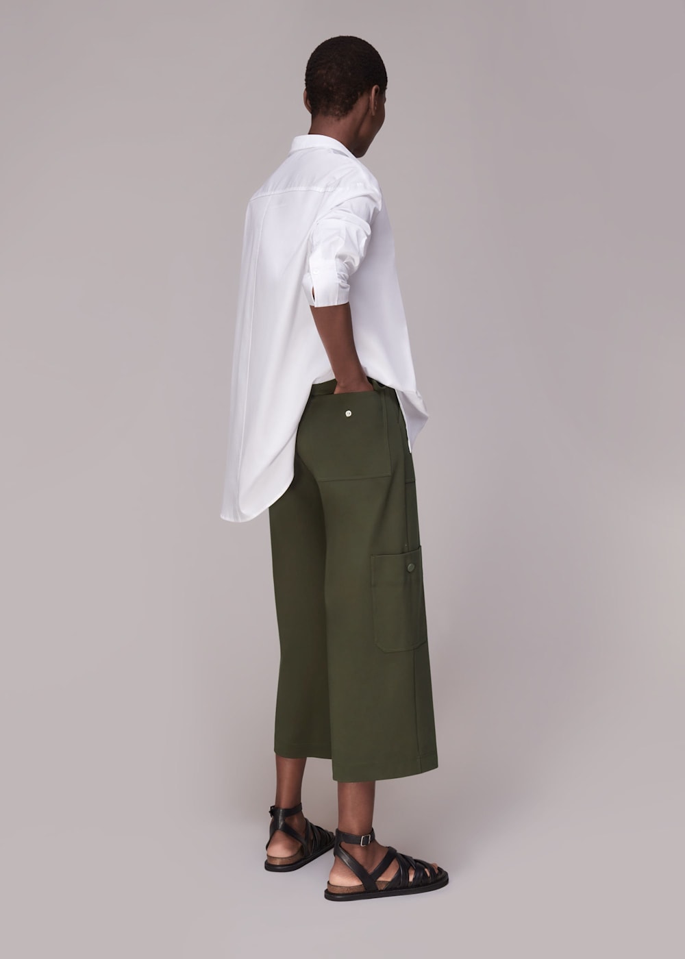 Khaki ponte pants discount