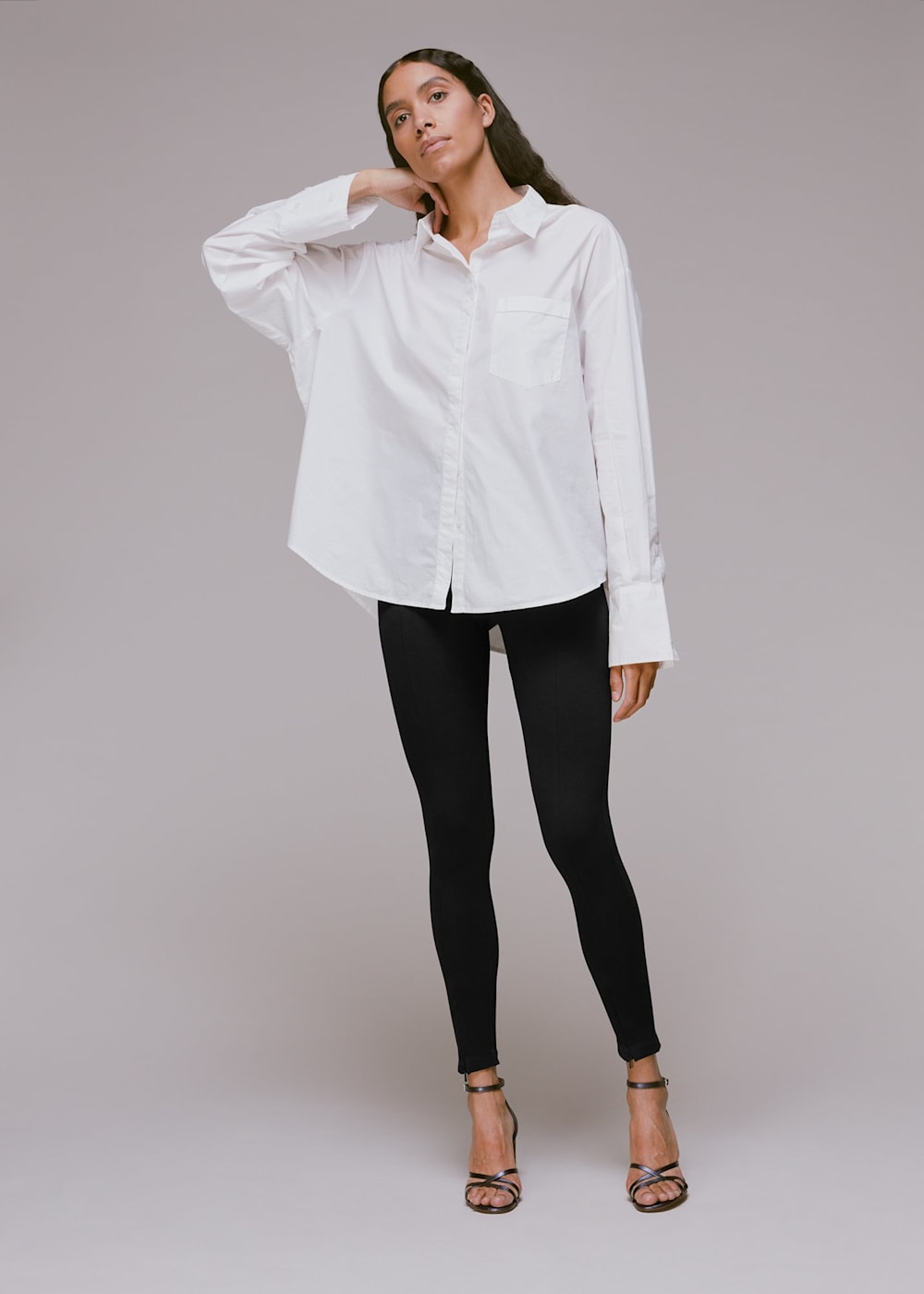 Black Ponte High Rise Legging WHISTLES Whistles UK