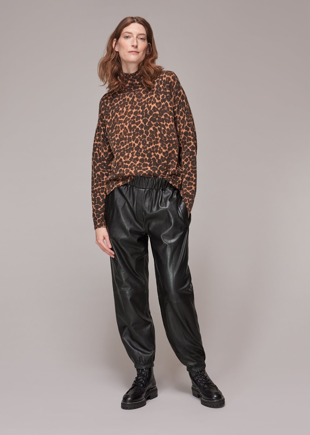Leather cuffed trousers 2025