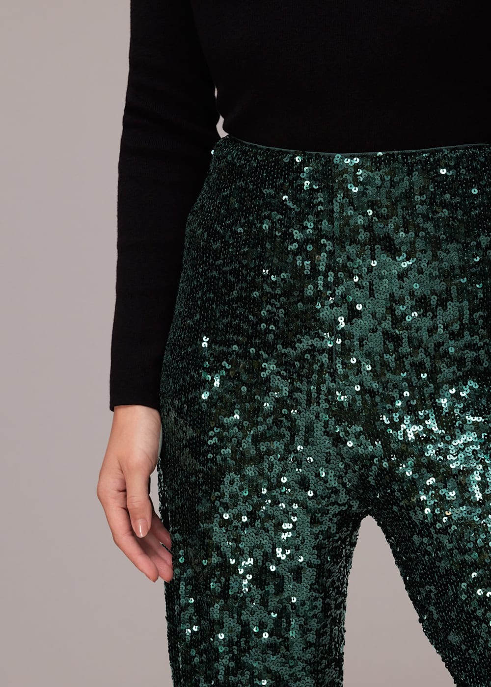 Green sequin leggings sales