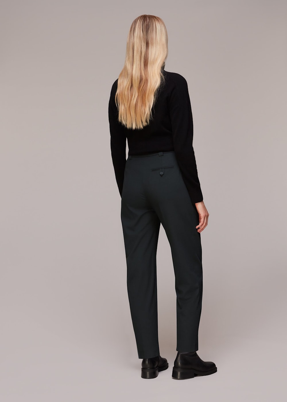 Black smart cigarette trousers sale