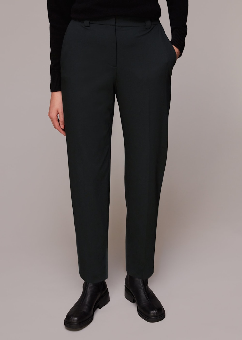 Black Lucie Cigarette Trouser WHISTLES Whistles UK