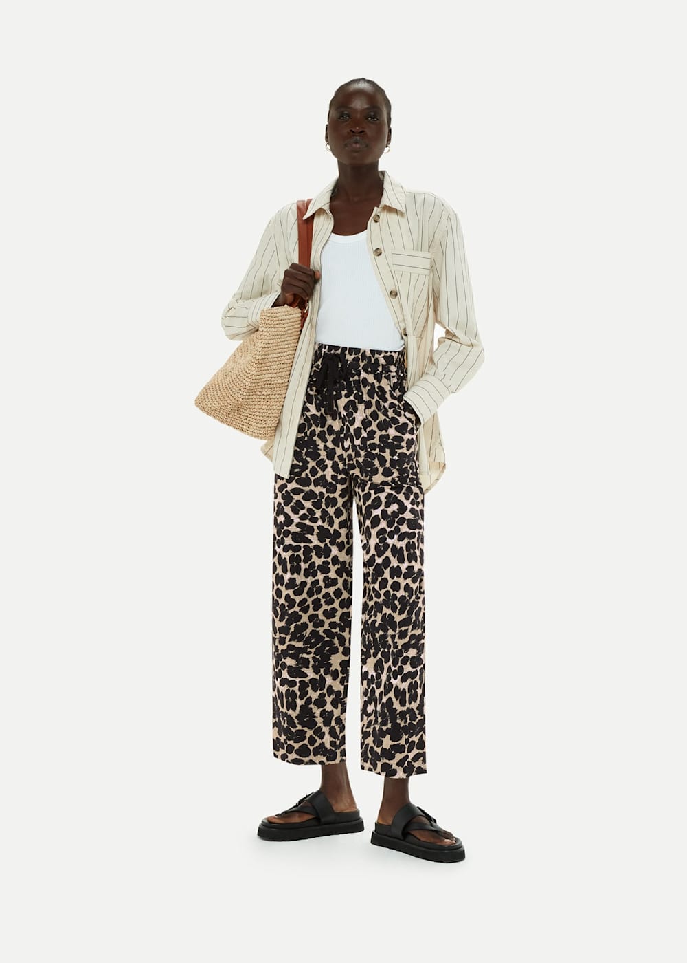 Animal print trousers uk top