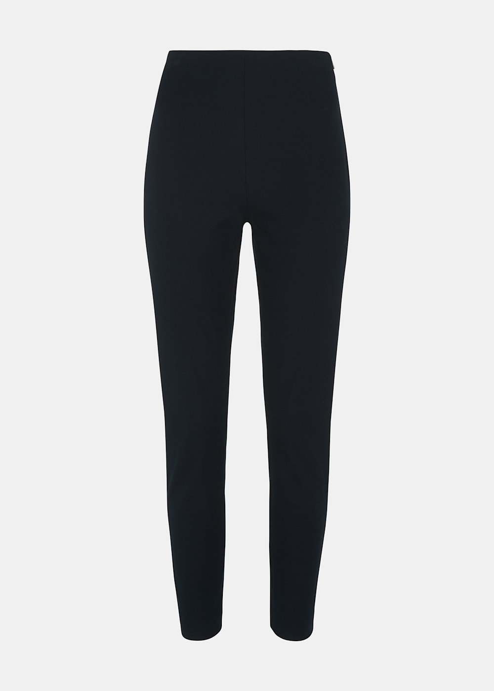 Ankle Length Stretchy Navy Trousers With Side Zip Whistles Whistles UK
