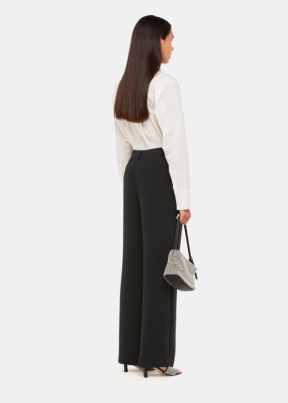 Satin side stripe trousers sales