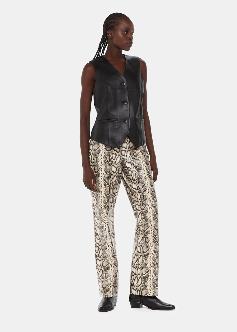 Snakeskin trousers leather 2025