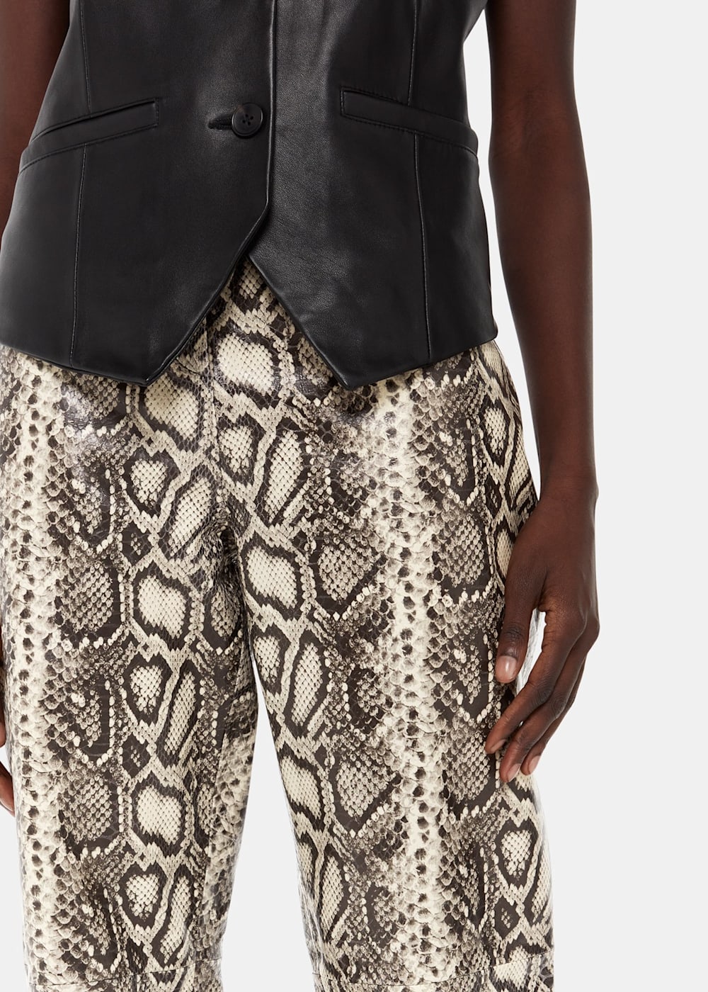 Snakeskin leather pants 2025