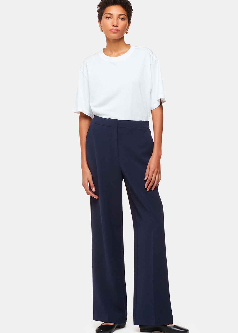Whistles Full Length Trouser Navy Size 16