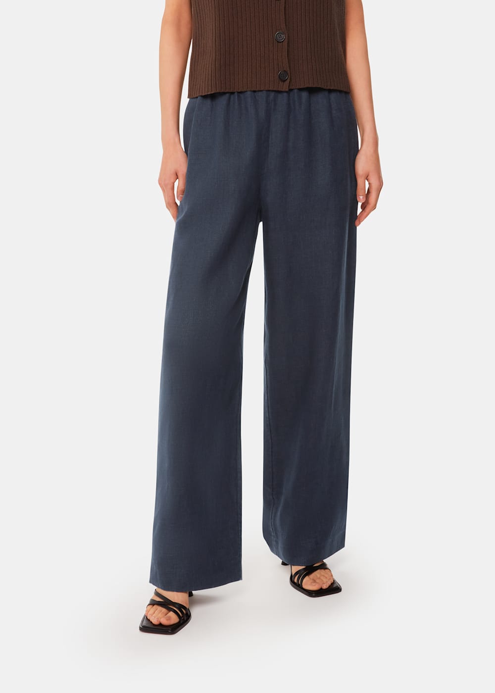 Whistles Elasticated Linen Trousers Whistles Elasticated Linen Trousers