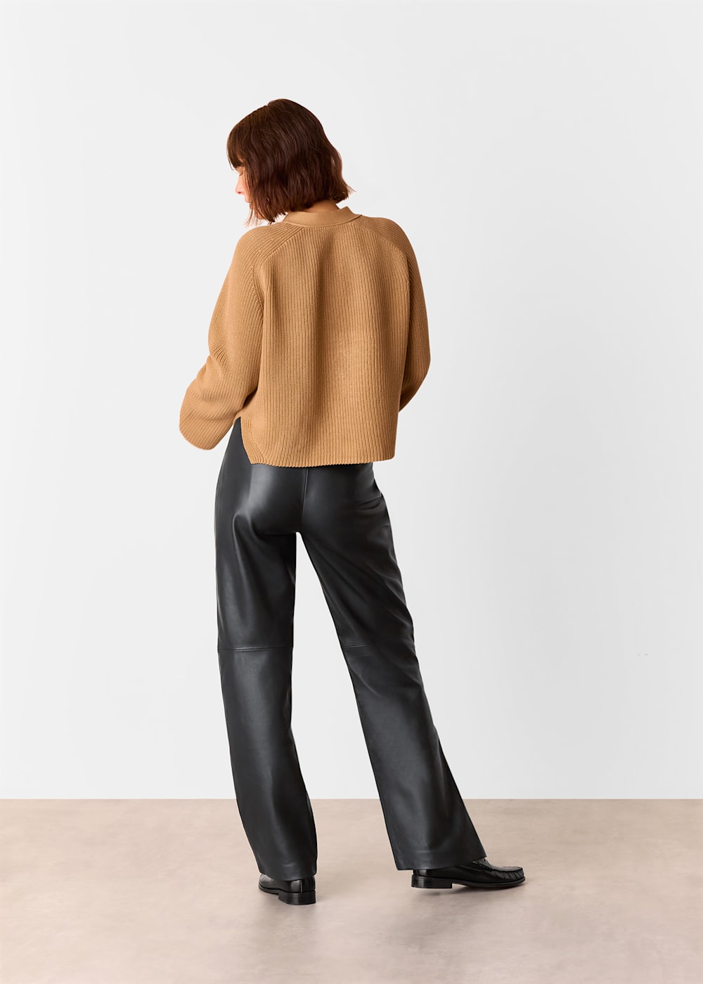 Black Ultimate Leather Trouser WHISTLES Whistles UK