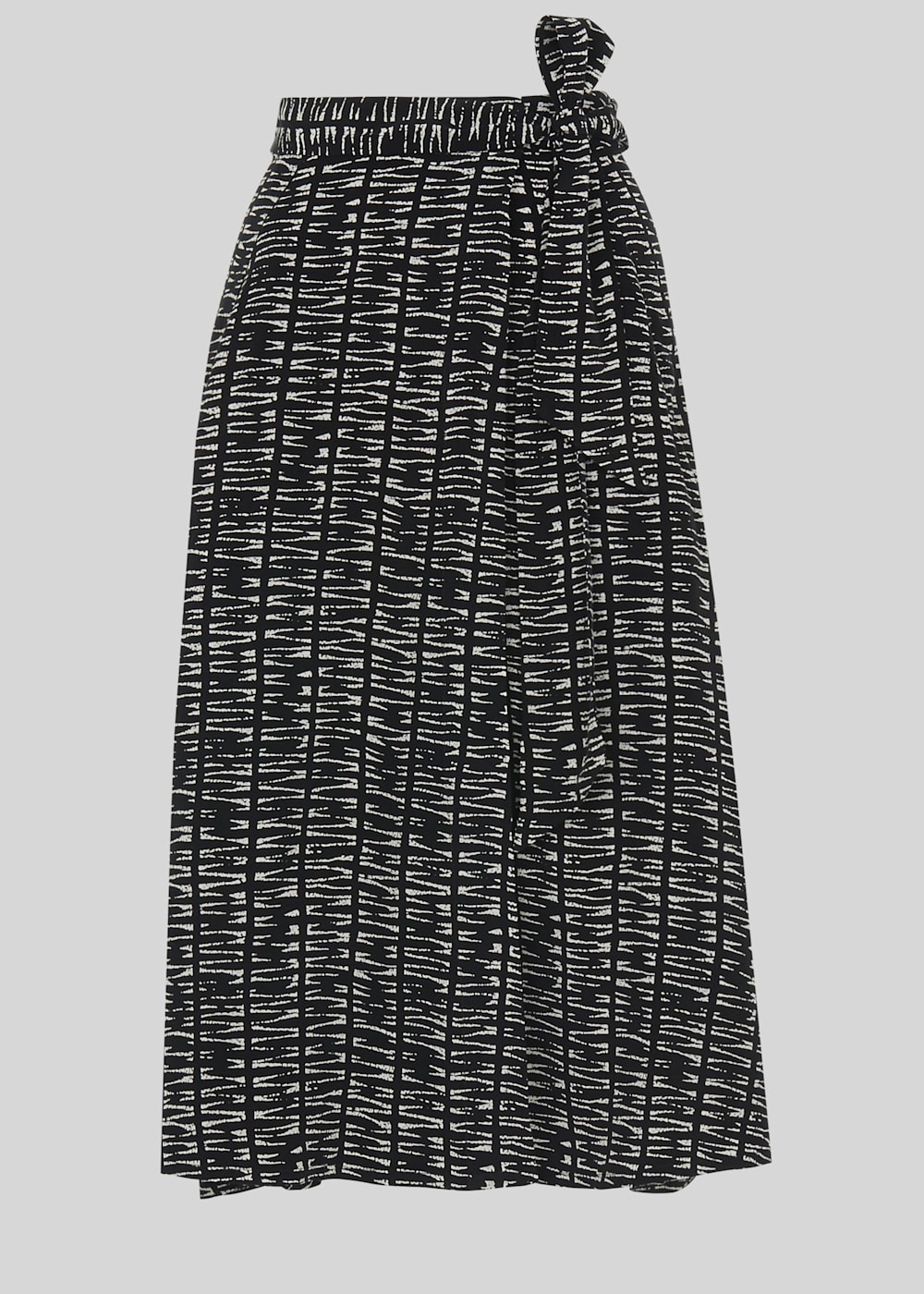 Black and white striped wrap skirt 2025