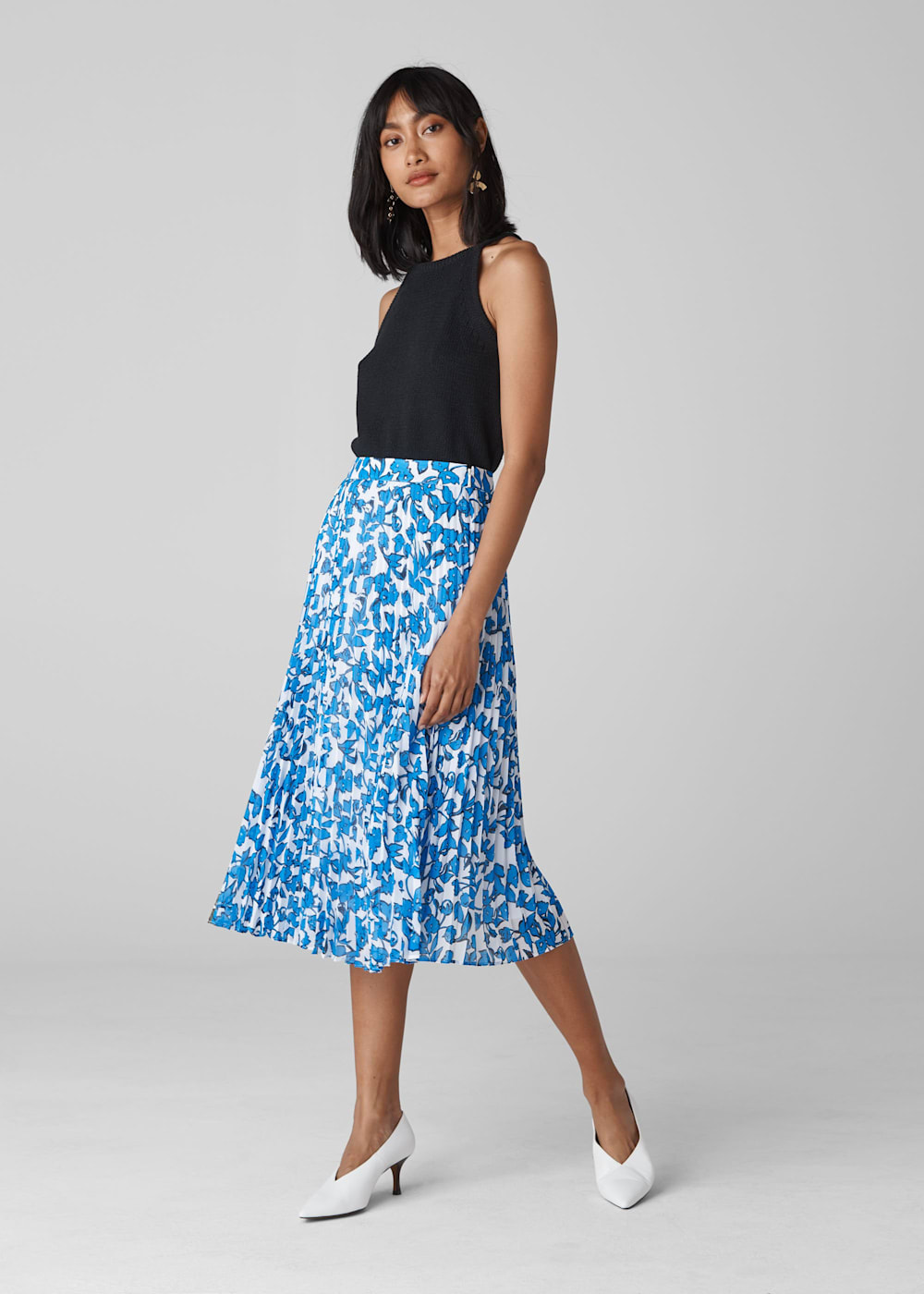 Printed pleated skirt 2025