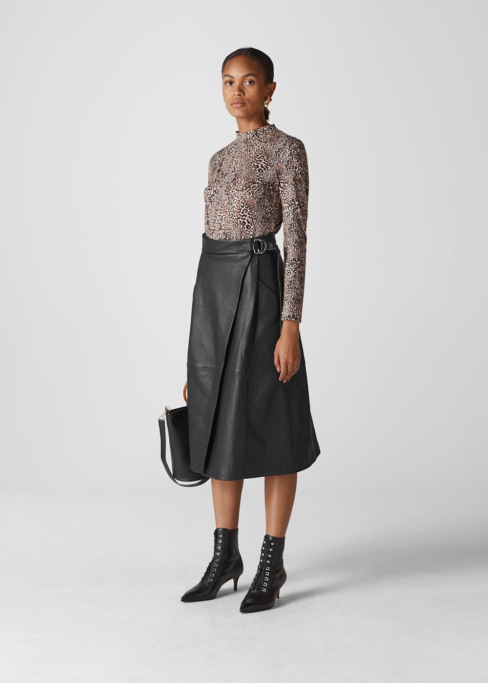 Leather wrap skirt uk hotsell