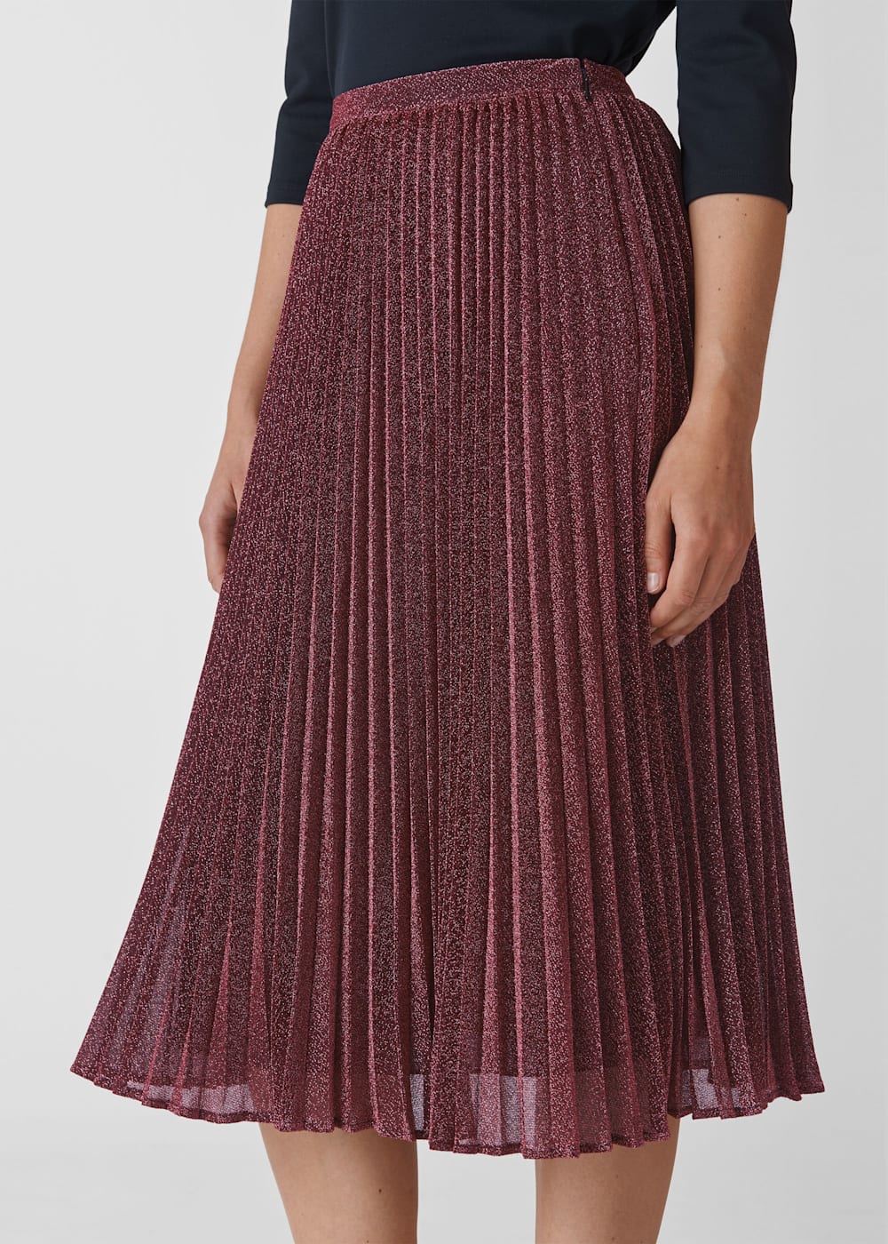 Pink Sparkle Pleated Skirt WHISTLES Whistles UK
