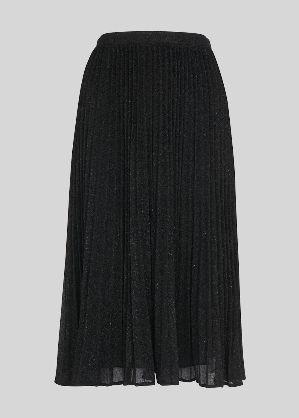 Black Sparkle Pleated Skirt