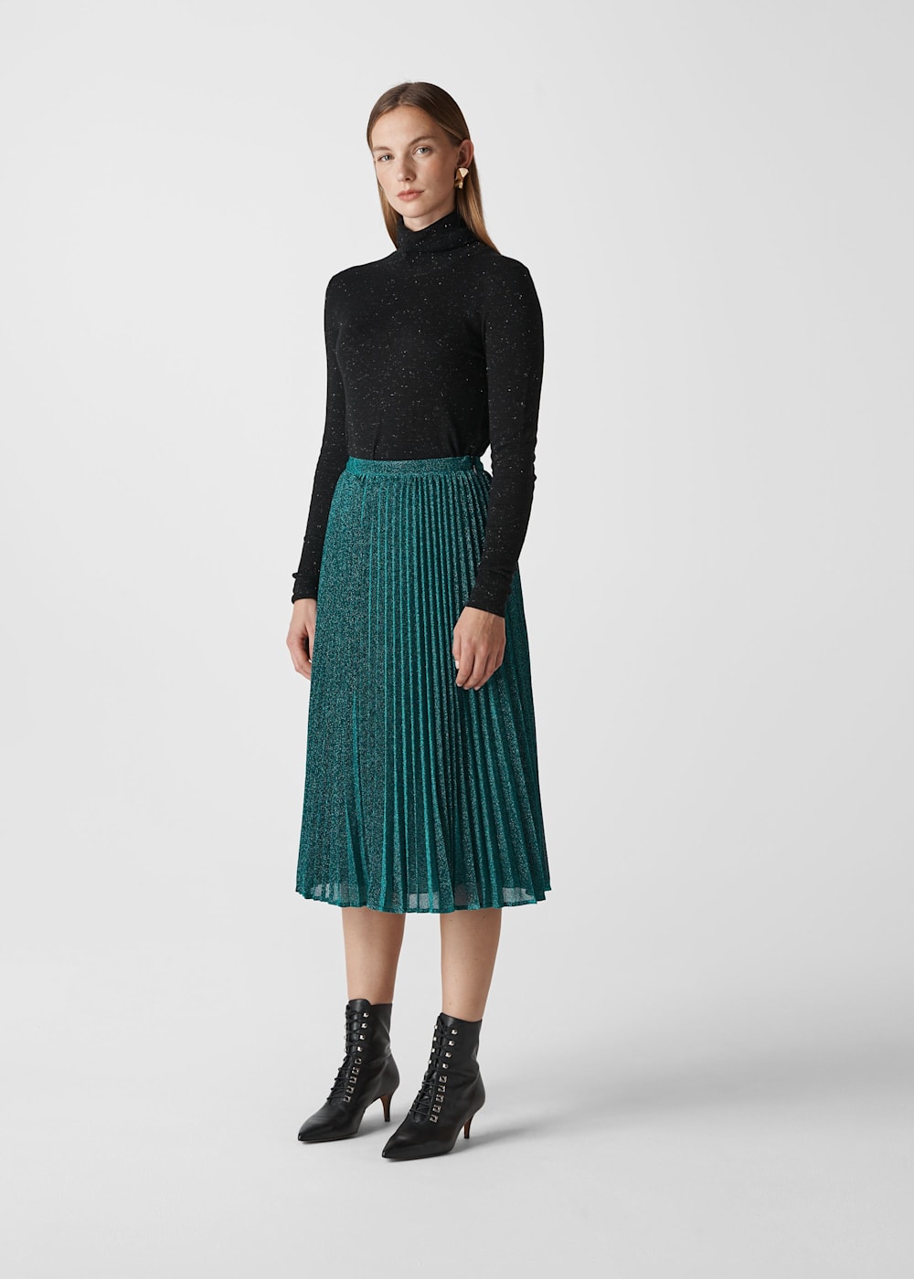 Green pleated skirt for sale online