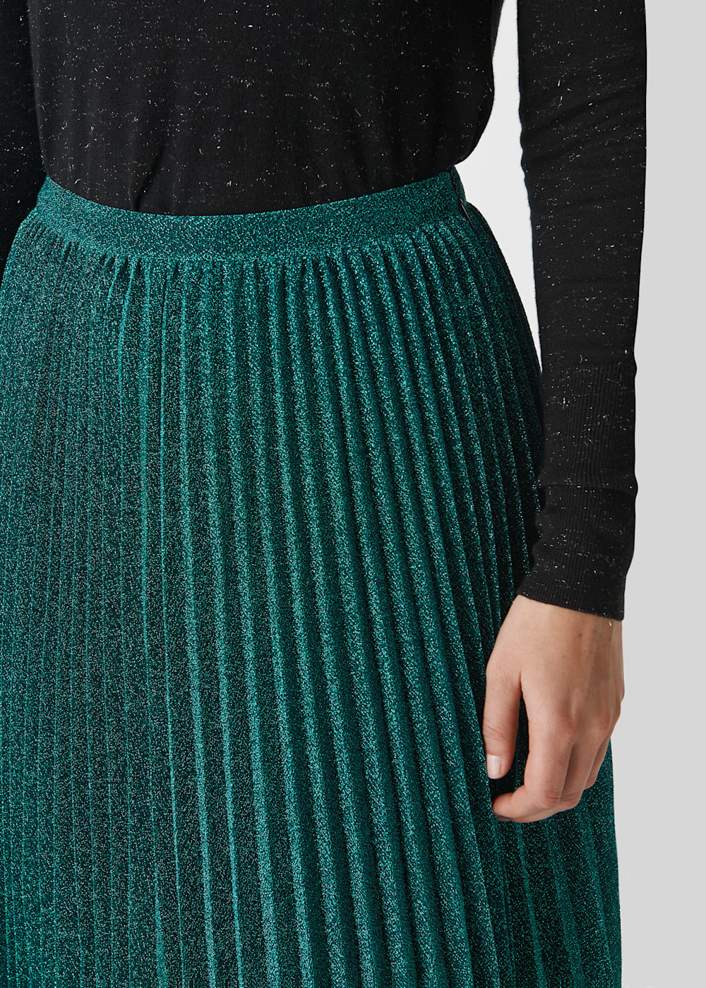 Green pleated skirt uk online