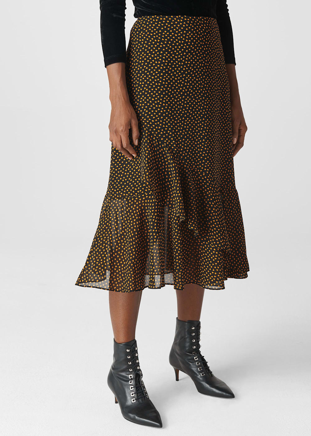 Whistles confetti heart frill dress online