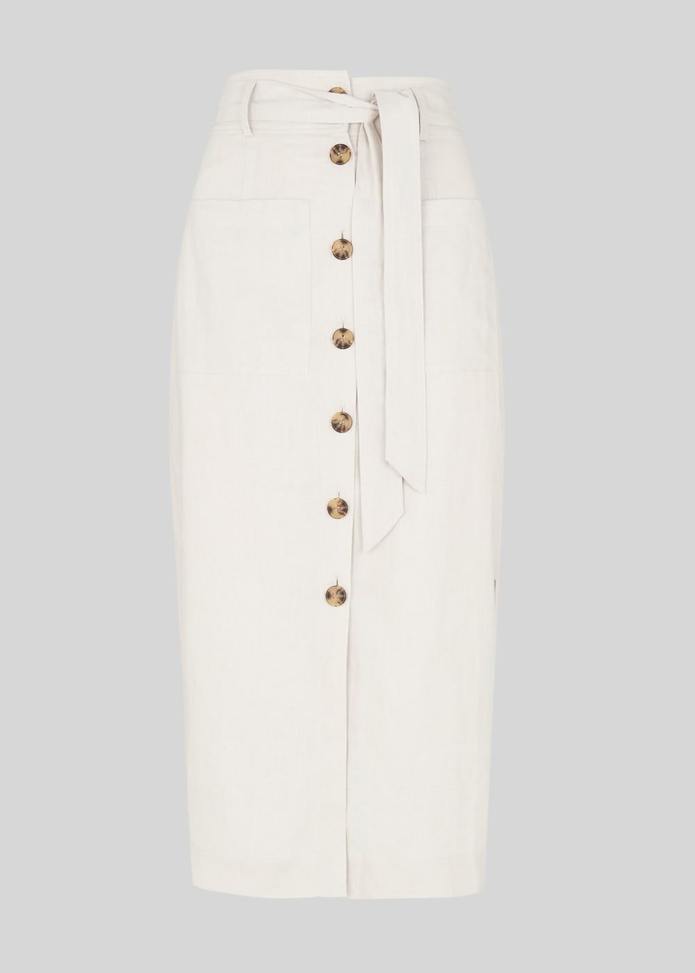 Whistles white linen frill skirt shop