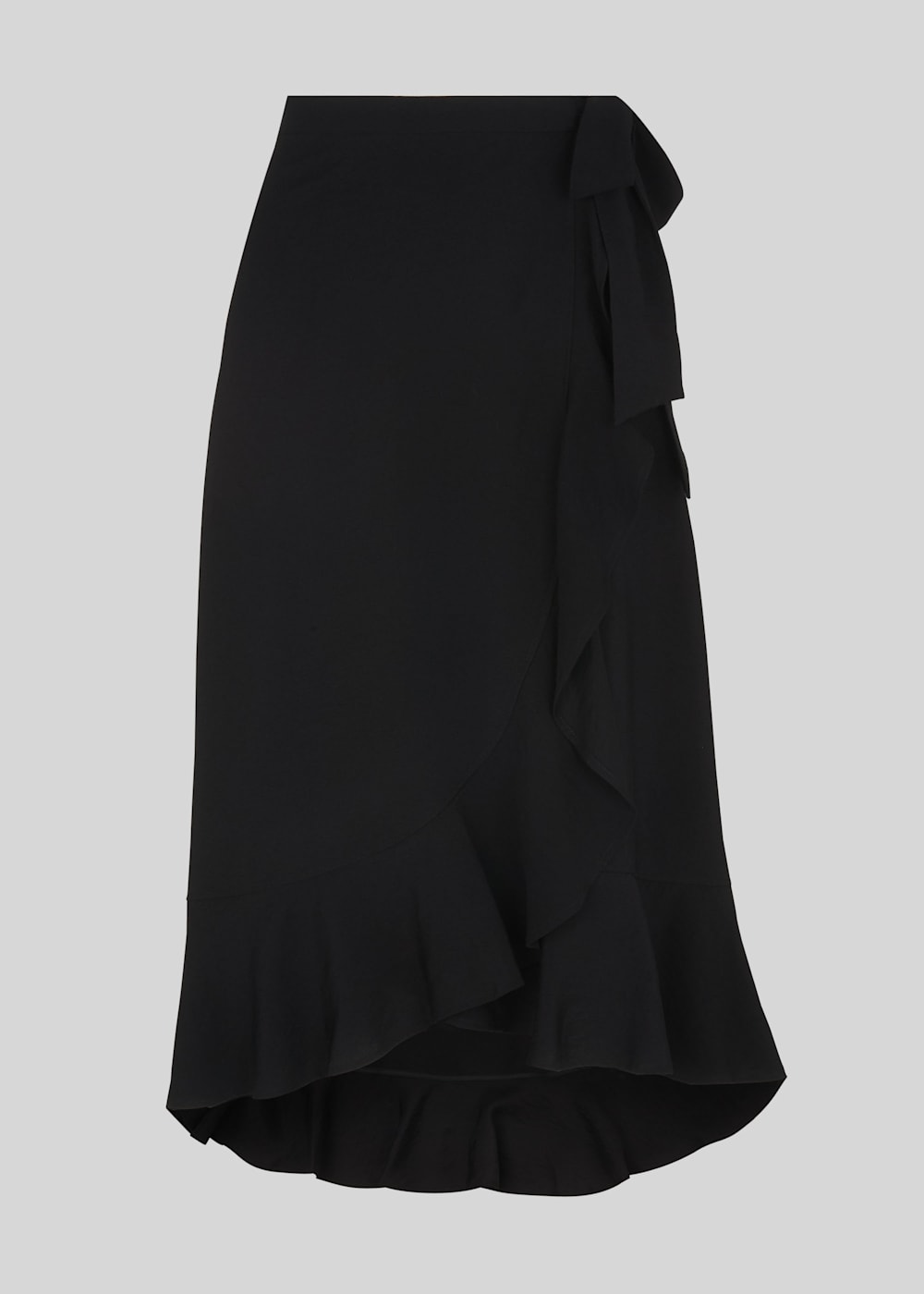 Black and white ruffle wrap skirt store