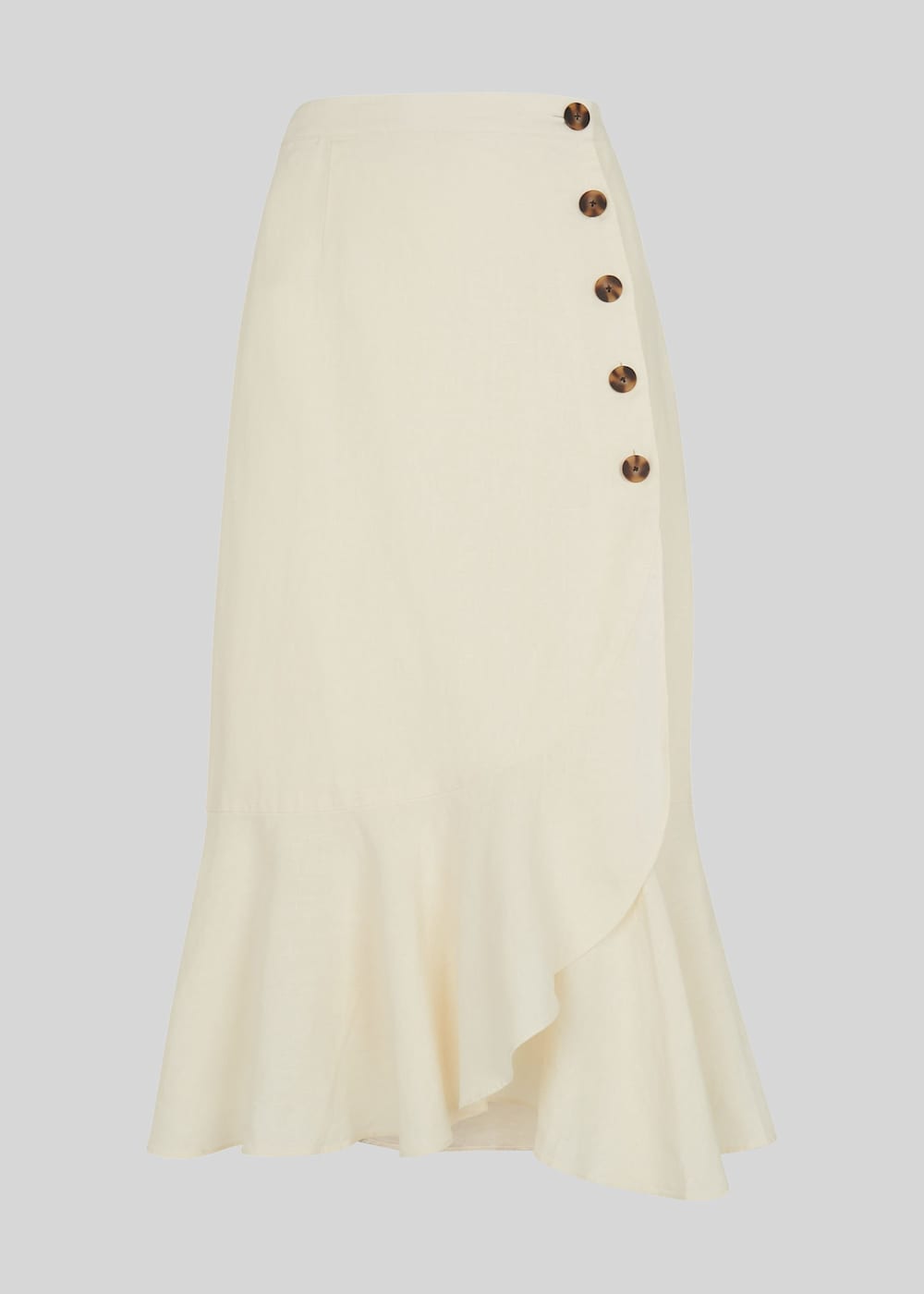 Linen frill skirt online