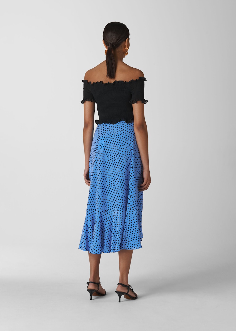 Polka dot wrap skirt new arrivals