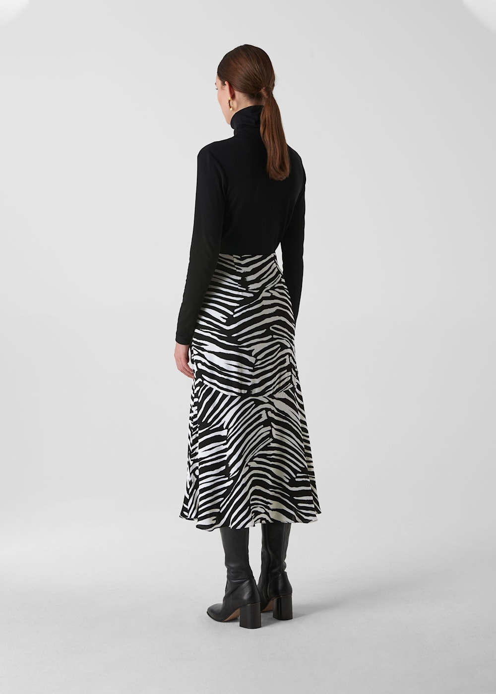 Black And White Zebra Print Skirt WHISTLES Whistles US