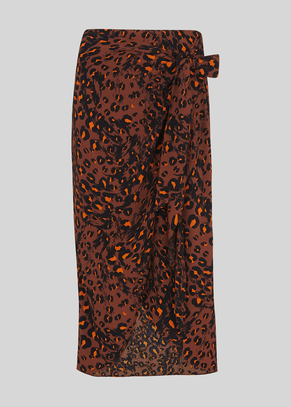 Whistles leopard print wrap skirt hot sale