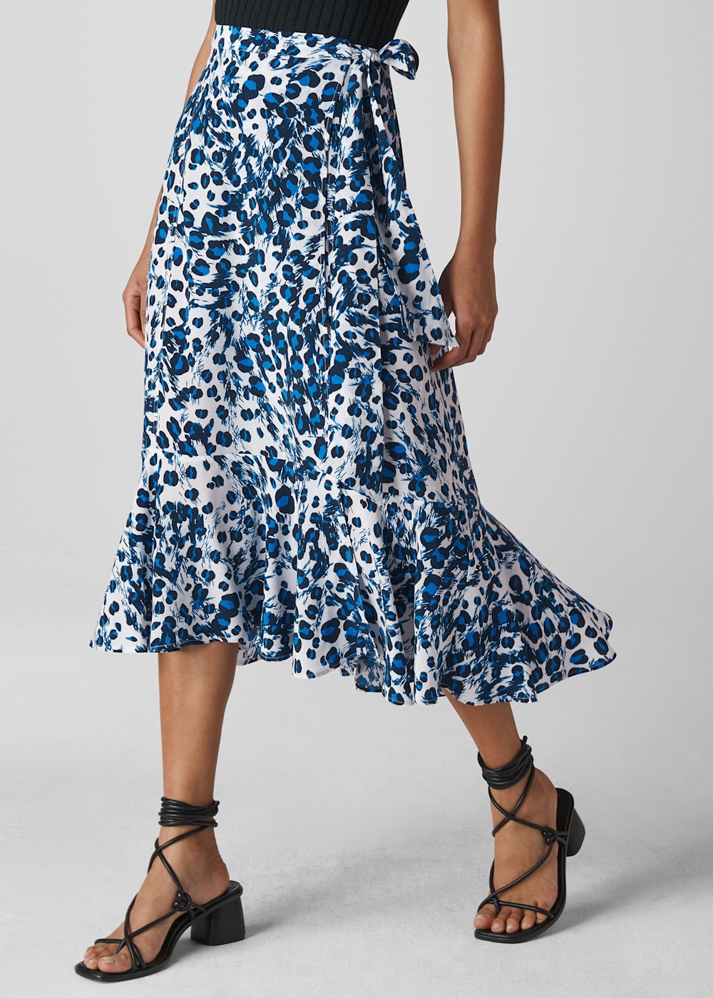 Leopard wrap skirt 3d top