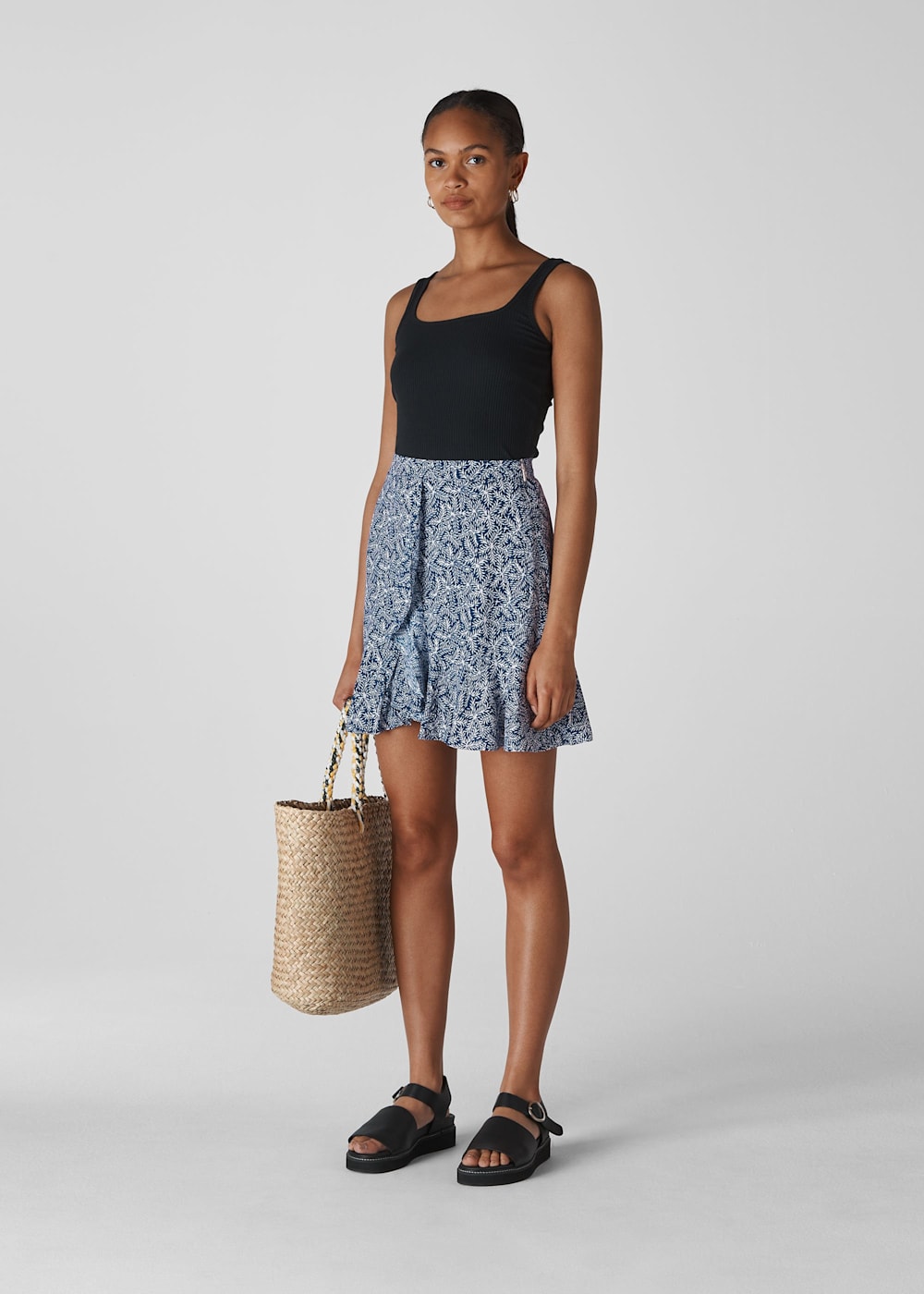 Etched Print Mini Skirt