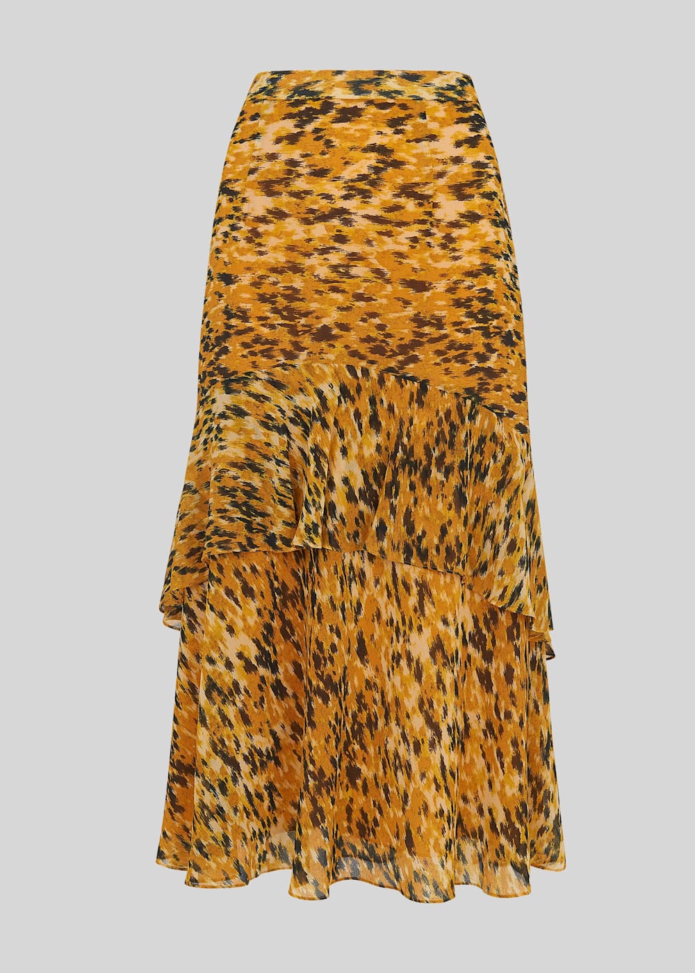 Whistles yellow animal print skirt shop