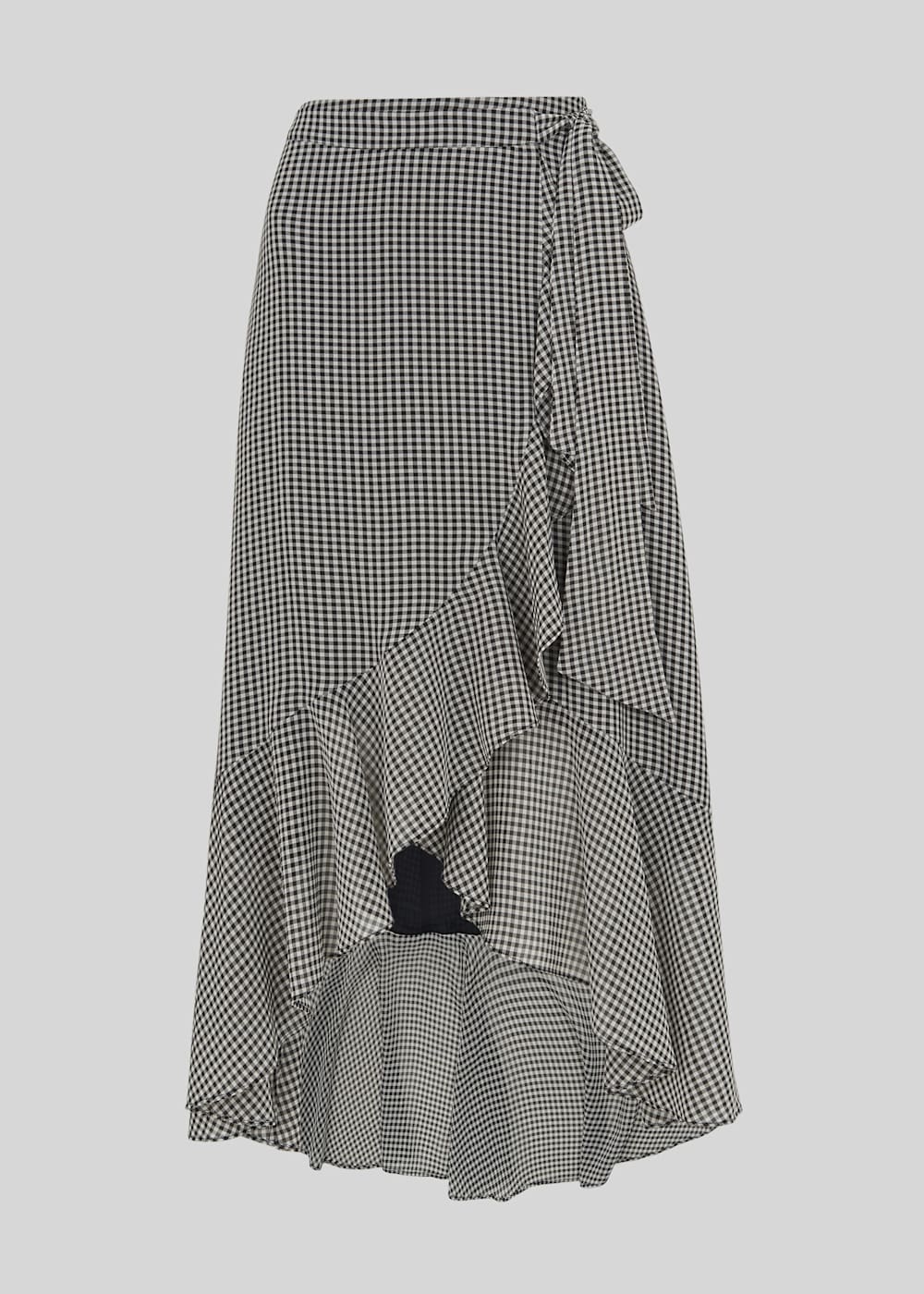 Gingham Wrap Midi Skirt | Gingham Wrap Midi Skirt |