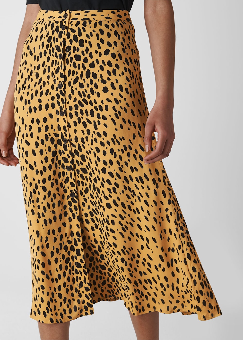 Animal Print Midi Skirt